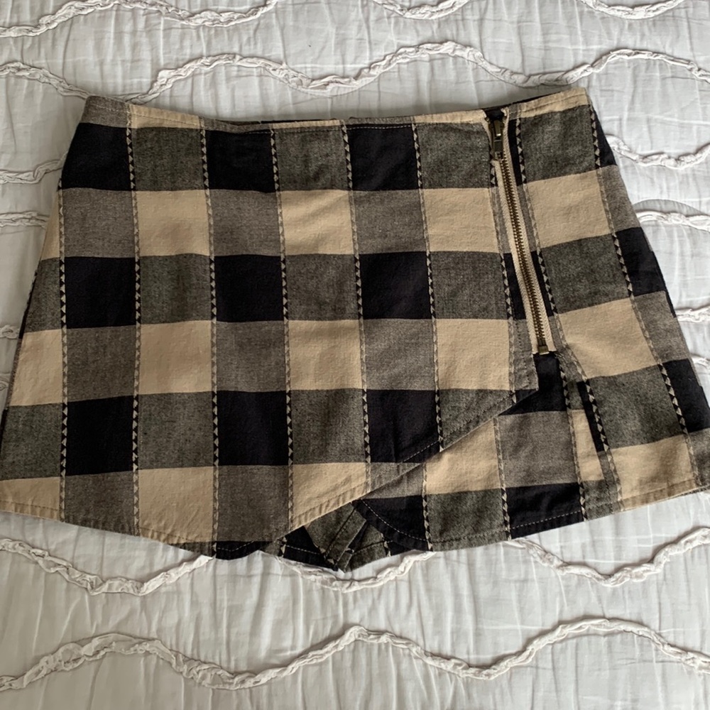 Free People checked skort